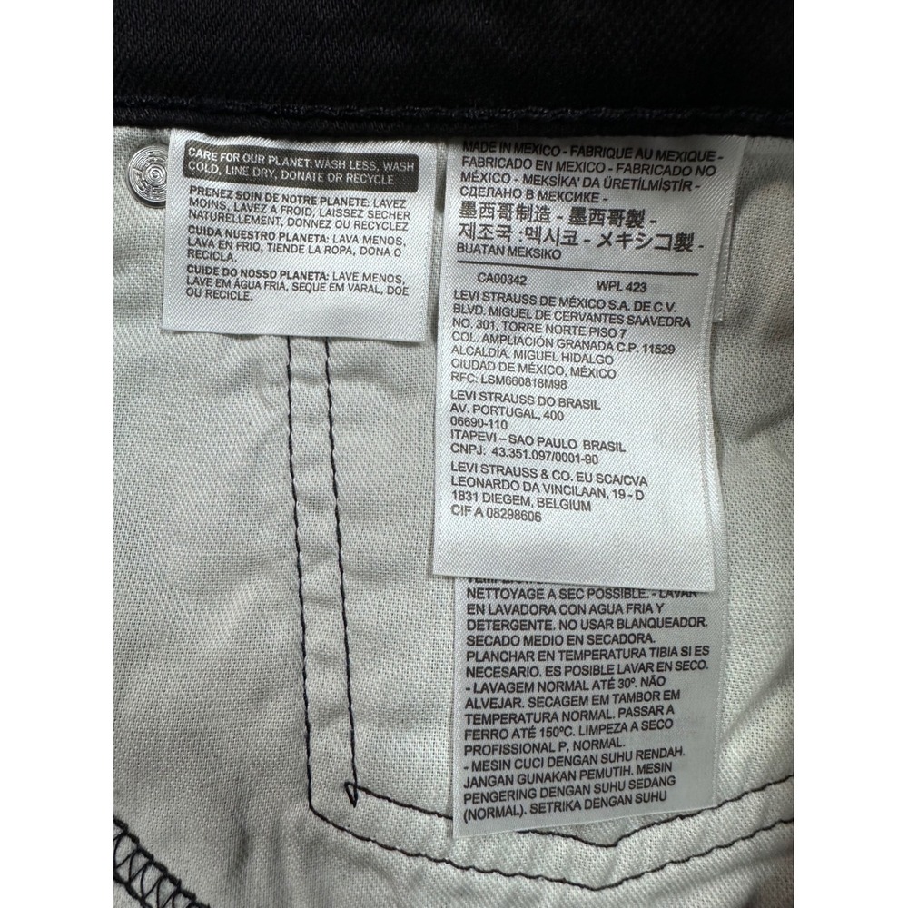 Levis 511 Slim Fit Stretch Jeans Black Mens 36x32 04511-5264 NEW - Picture 9 of 14